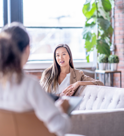 person in session in calm office